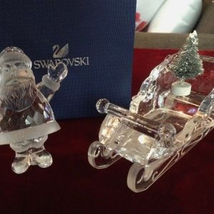 Swarovski Crystal Santa and Sleigh